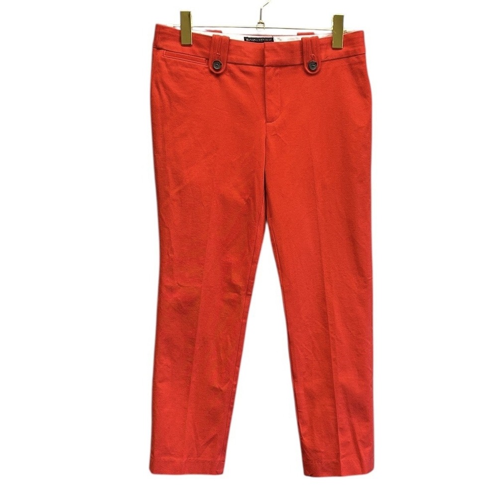 Banana Republic Martin Fit‎ Crop Pants Size 6 Orange Mid Rise Preppy Casual